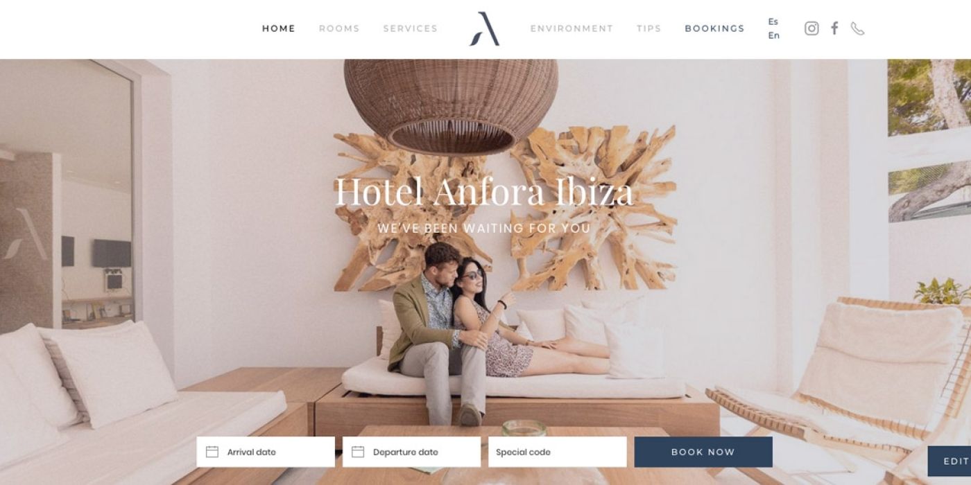 50th anniversary: Hotel Anfora has a new website